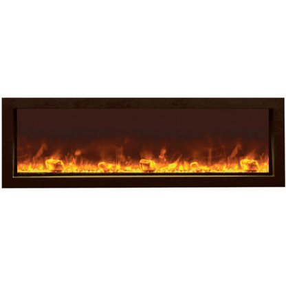 Remii by Amantii 35" Extra Slim Series Built-in Electric Fireplace with Black Steel Surround