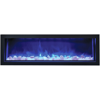 Remii by Amantii 35" Extra Slim Series Built-in Electric Fireplace with Black Steel Surround