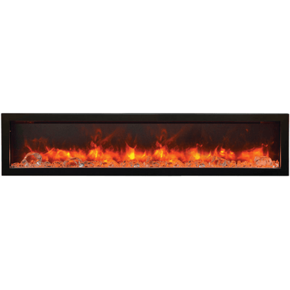 Remii by Amantii 35" Extra Slim Series Built-in Electric Fireplace with Black Steel Surround