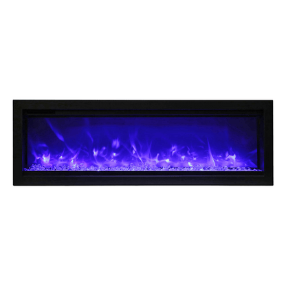 Remii by Amantii 42" WM-B Series Electric Fireplace with Glass and Black Steel Surround