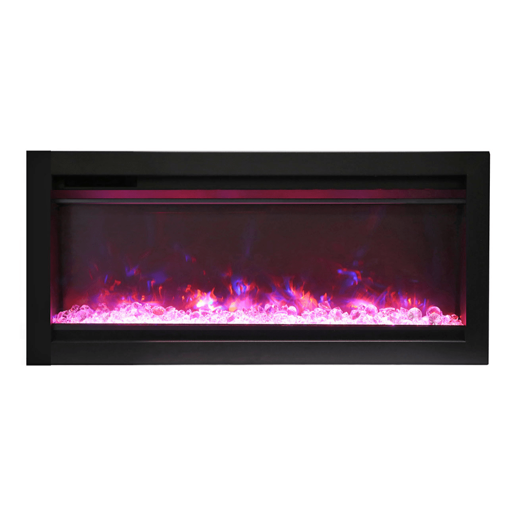 Remii by Amantii 42" WM-B Series Electric Fireplace with Glass and Black Steel Surround