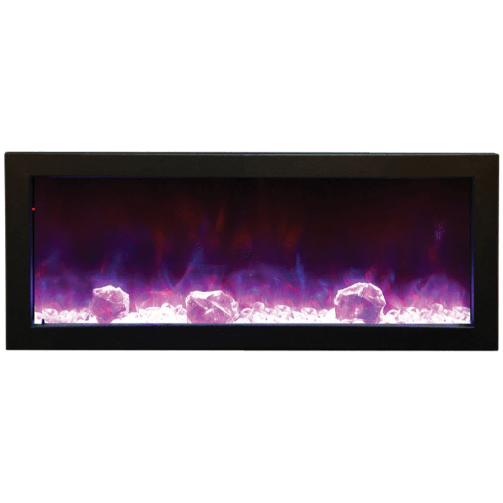 Remii by Amantii 45" Extra Slim Series Built-in Electric Fireplace with Black Steel Surround