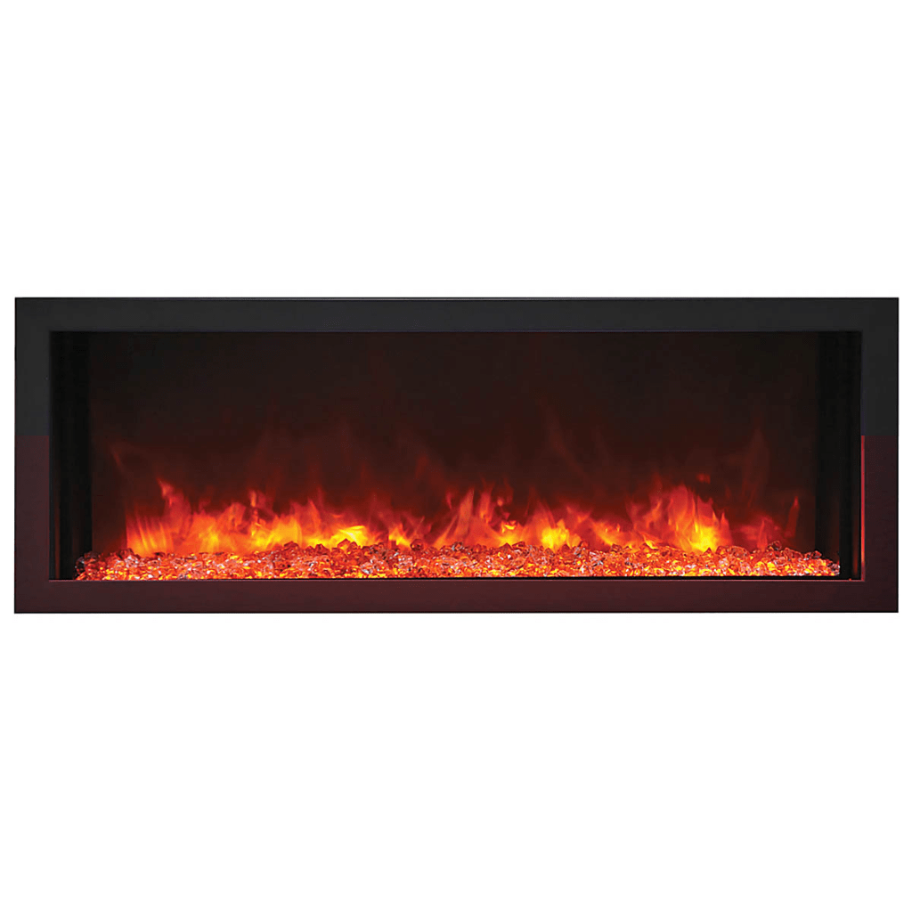 Remii by Amantii 45" Extra Slim Series Built-in Electric Fireplace with Black Steel Surround