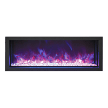 Remii by Amantii 45" Extra Slim Series Built-in Electric Fireplace with Black Steel Surround