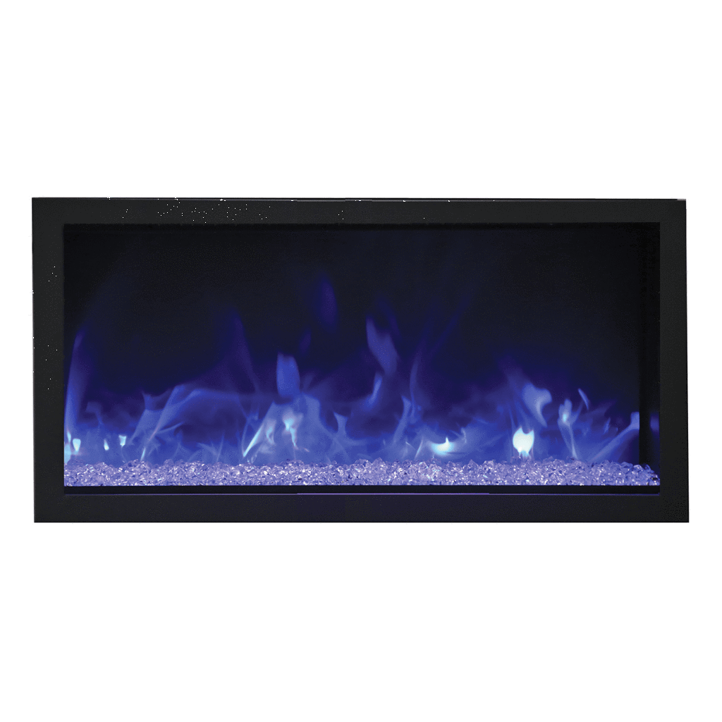 Remii by Amantii 45" Extra Tall Series Built-in Electric Fireplace with Black Steel Surround