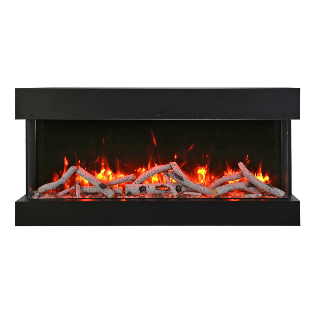 Remii by Amantii 50" BAY-SLIM Series 3 Sided Glass Electric Fireplace