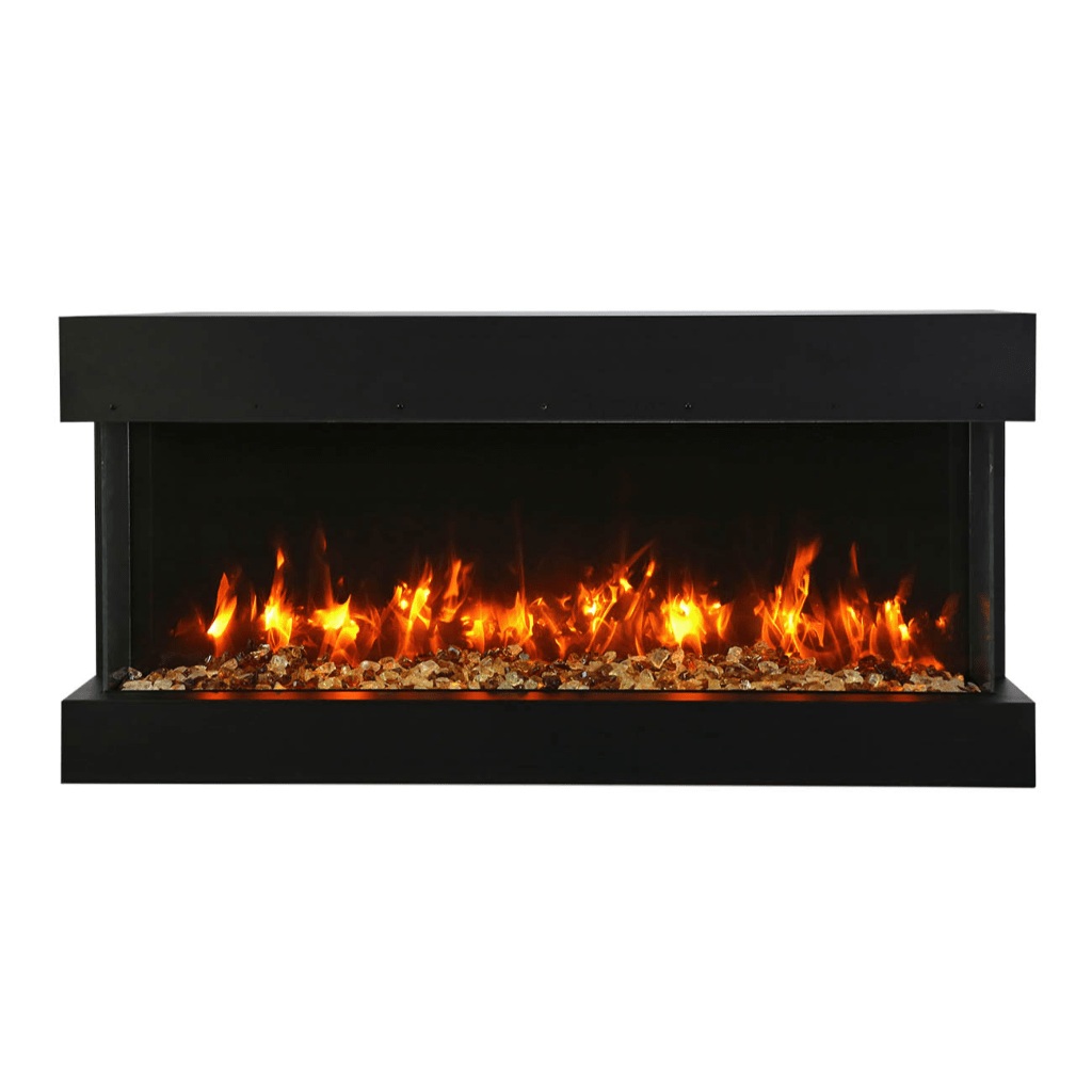 Remii by Amantii 50" BAY-SLIM Series 3 Sided Glass Electric Fireplace