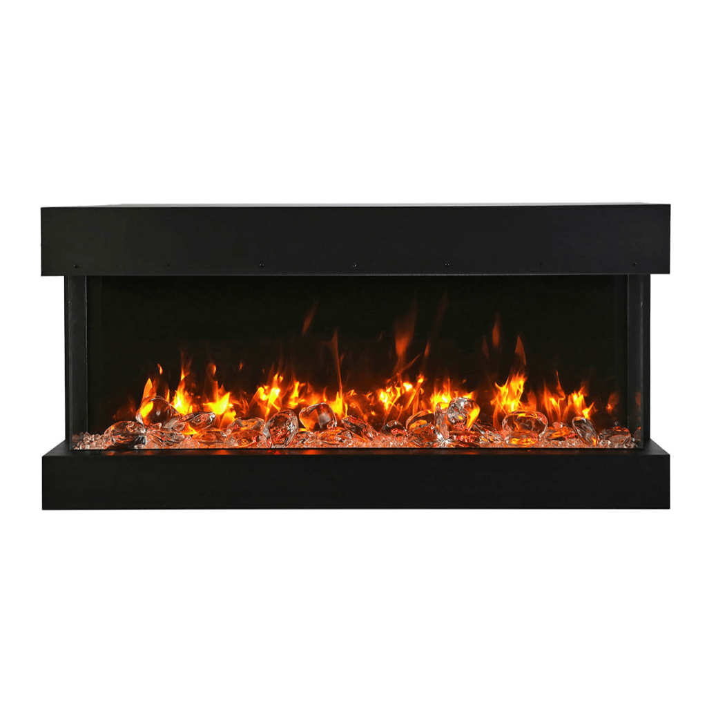 Remii by Amantii 50" BAY-SLIM Series 3 Sided Glass Electric Fireplace