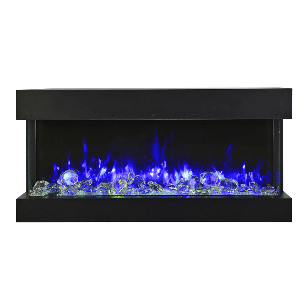 Remii by Amantii 50" BAY-SLIM Series 3 Sided Glass Electric Fireplace