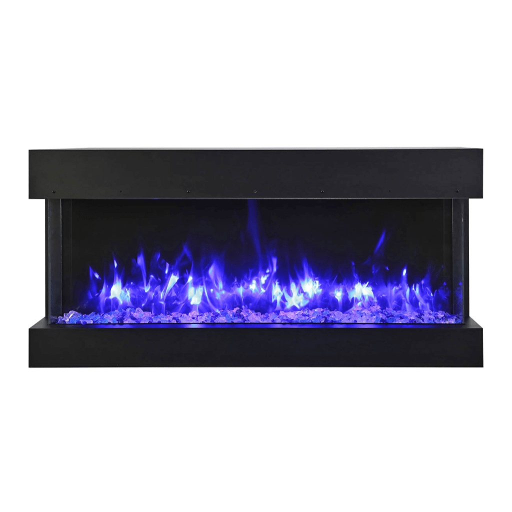 Remii by Amantii 50" BAY-SLIM Series 3 Sided Glass Electric Fireplace