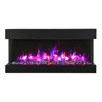 Remii by Amantii 50" BAY-SLIM Series 3 Sided Glass Electric Fireplace