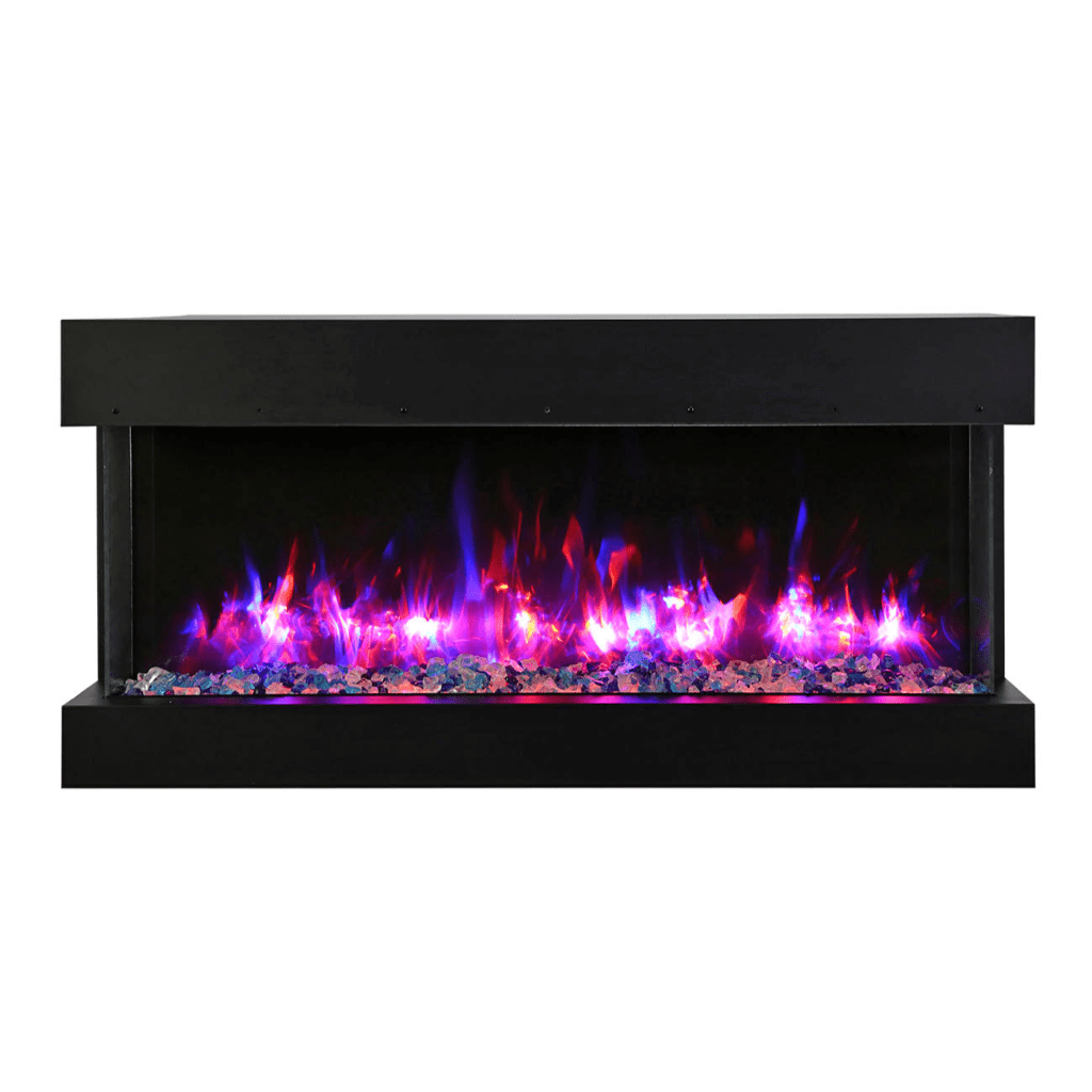 Remii by Amantii 50" BAY-SLIM Series 3 Sided Glass Electric Fireplace