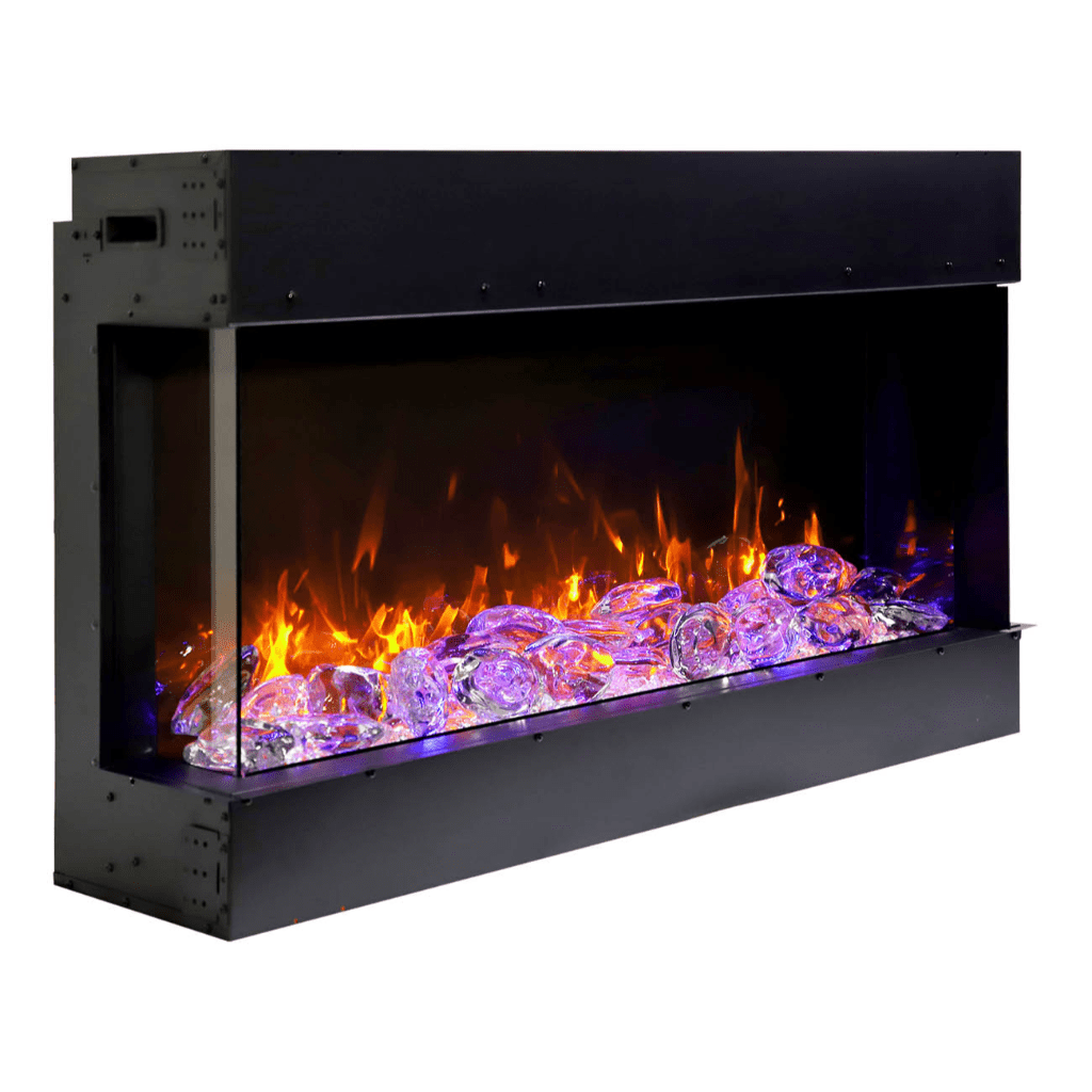 Remii by Amantii 50" BAY-SLIM Series 3 Sided Glass Electric Fireplace