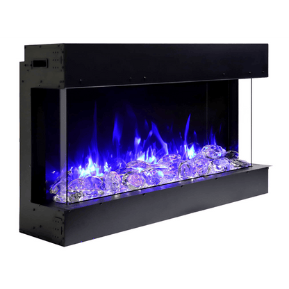 Remii by Amantii 50" BAY-SLIM Series 3 Sided Glass Electric Fireplace