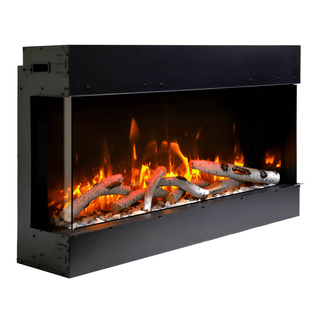 Remii by Amantii 50" BAY-SLIM Series 3 Sided Glass Electric Fireplace