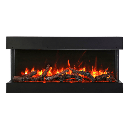 Remii by Amantii 50" BAY-SLIM Series 3 Sided Glass Electric Fireplace