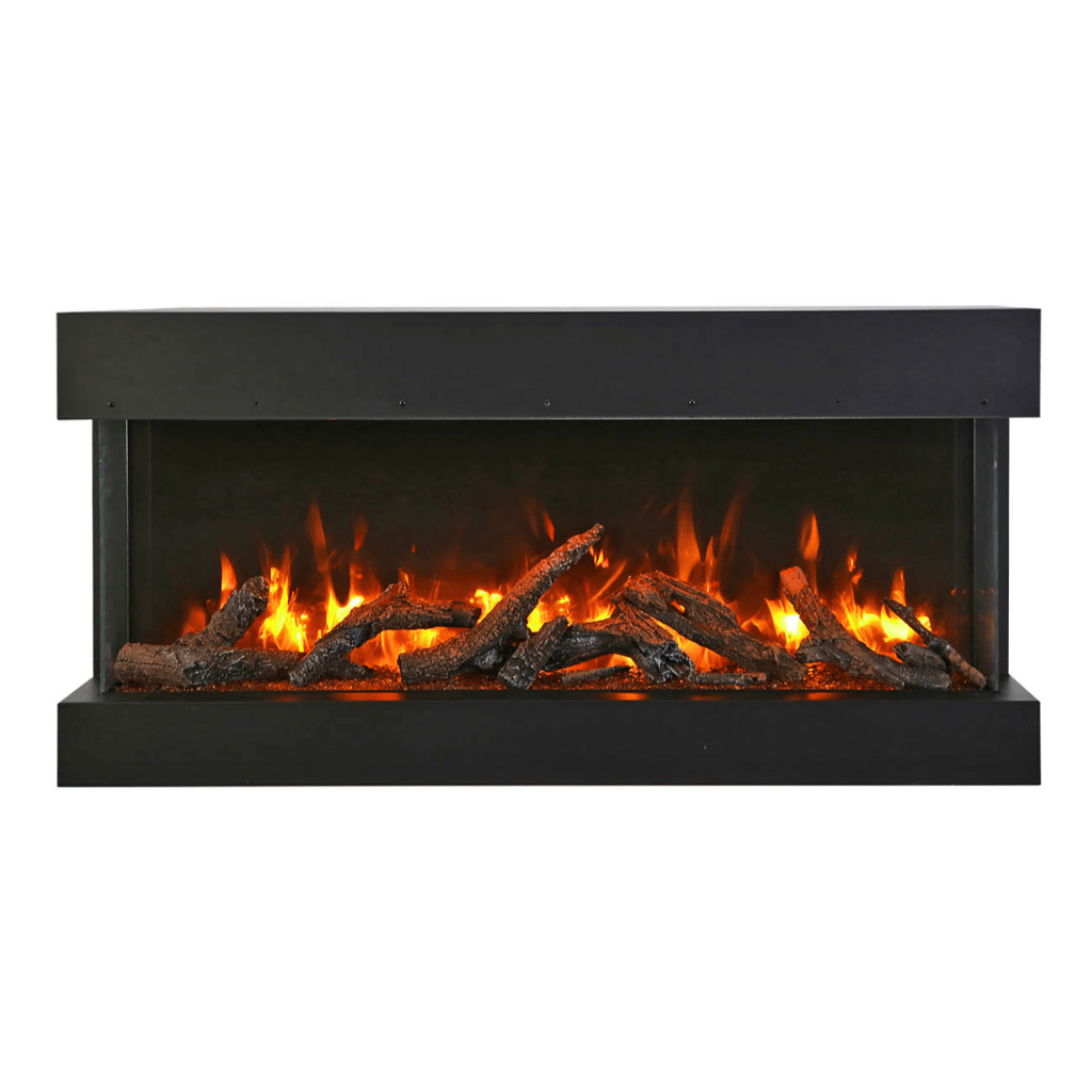 Remii by Amantii 50" BAY-SLIM Series 3 Sided Glass Electric Fireplace