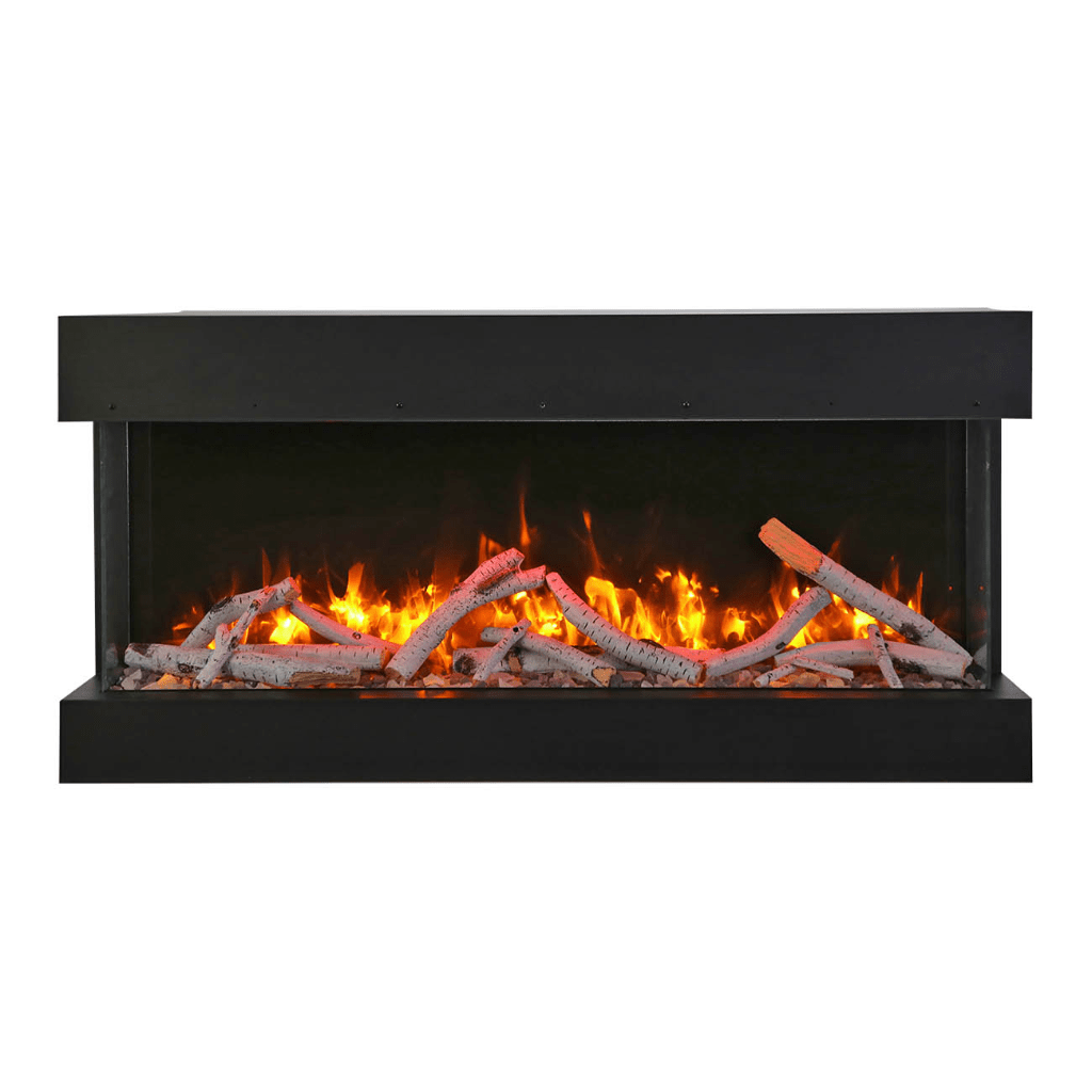 Remii by Amantii 50" BAY-SLIM Series 3 Sided Glass Electric Fireplace