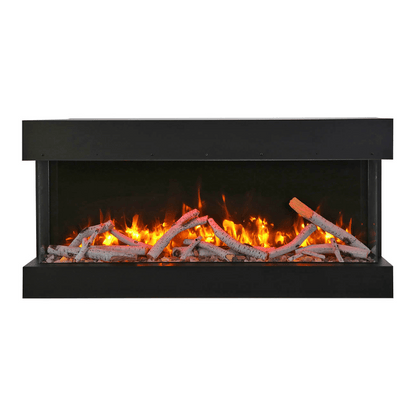 Remii by Amantii 50" BAY-SLIM Series 3 Sided Glass Electric Fireplace