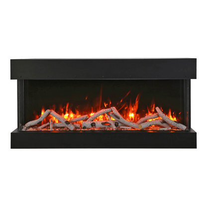 Remii by Amantii 50" BAY-SLIM Series 3 Sided Glass Electric Fireplace