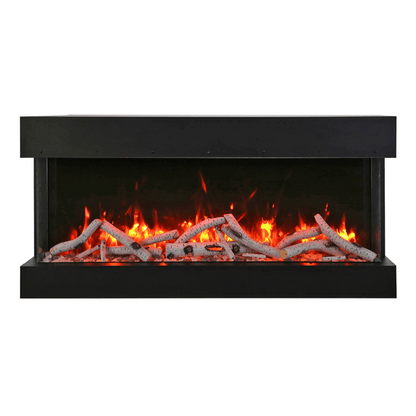 Remii by Amantii 50" BAY-SLIM Series 3 Sided Glass Electric Fireplace