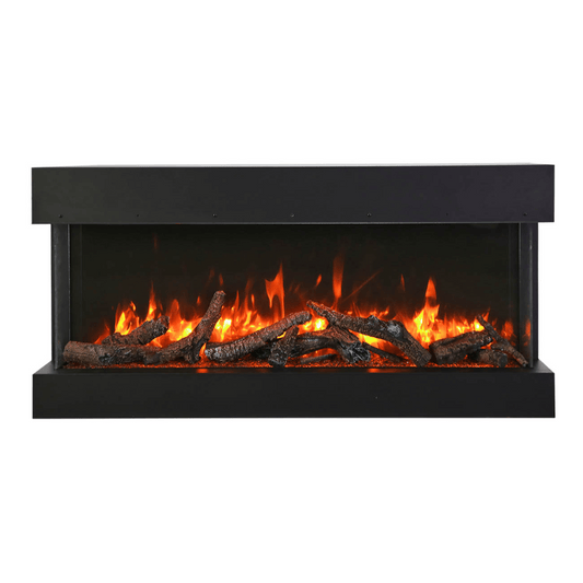 Remii by Amantii 50" BAY-SLIM Series 3 Sided Glass Electric Fireplace