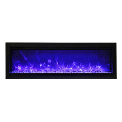 Remii by Amantii 50" WM-B Series Electric Fireplace with Glass and Black Steel Surround