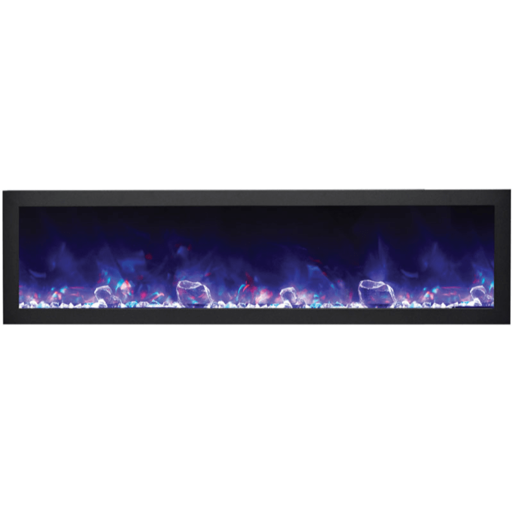 Remii by Amantii 55" Deep Series Built-in Electric Fireplace with Black Steel Surround