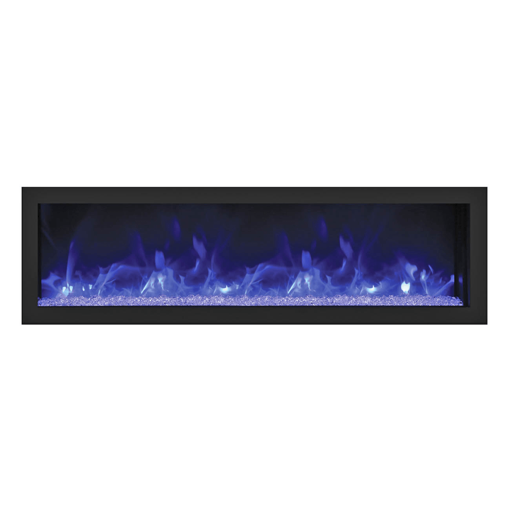 Remii by Amantii 55" Deep Series Built-in Electric Fireplace with Black Steel Surround