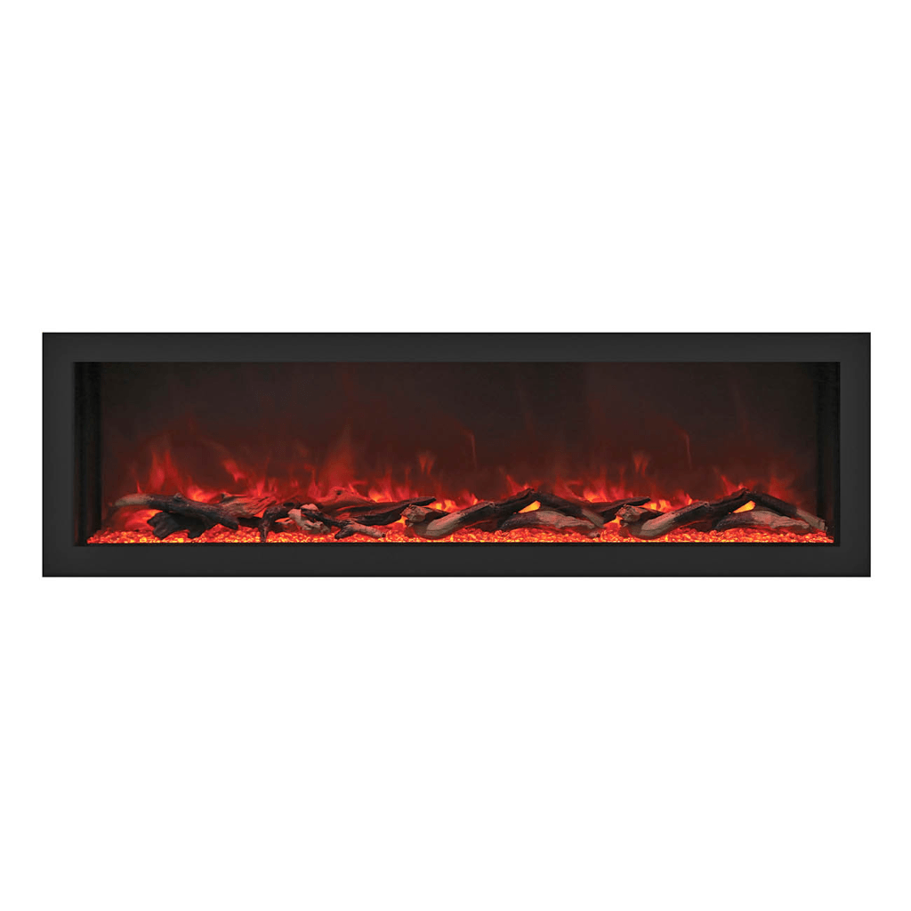 Remii by Amantii 55" Deep Series Built-in Electric Fireplace with Black Steel Surround