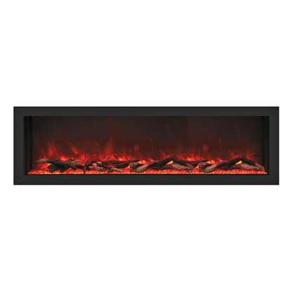 Remii by Amantii 55" Deep Series Built-in Electric Fireplace with Black Steel Surround