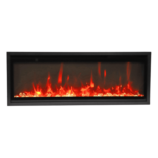 Remii by Amantii 55" Extra Slim Wall Mount Electric Fireplace with Black Steel Surround