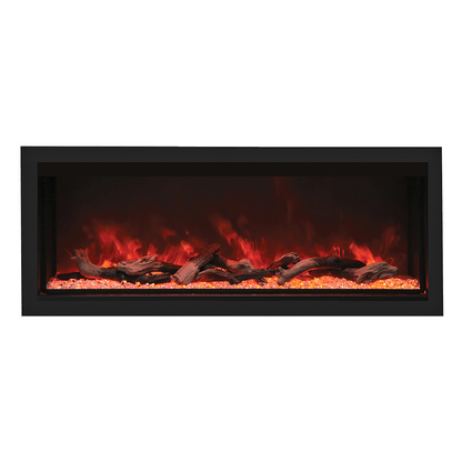 Remii by Amantii 55" Extra Tall Series Built-in Electric Fireplace with Black Steel Surround