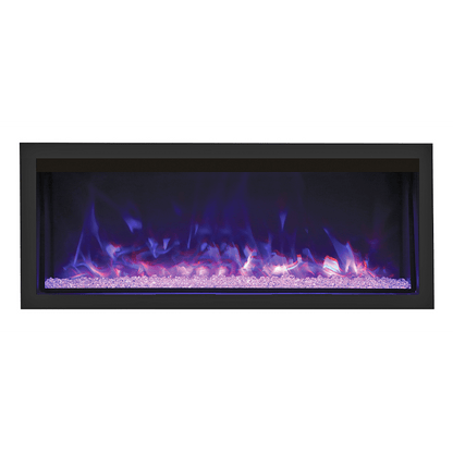 Remii by Amantii 55" Extra Tall Series Built-in Electric Fireplace with Black Steel Surround