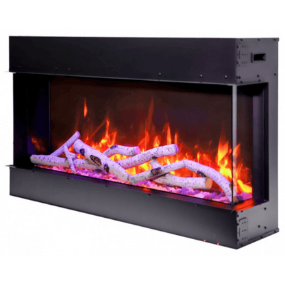 Remii by Amantii 60" BAY-SLIM Series 3 Sided Glass Electric Fireplace