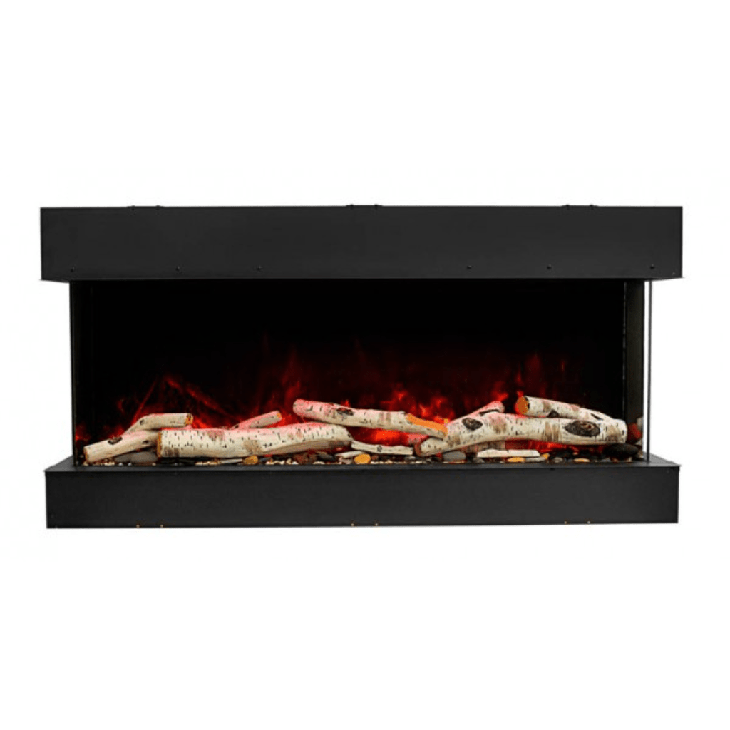 Remii by Amantii 60" BAY-SLIM Series 3 Sided Glass Electric Fireplace