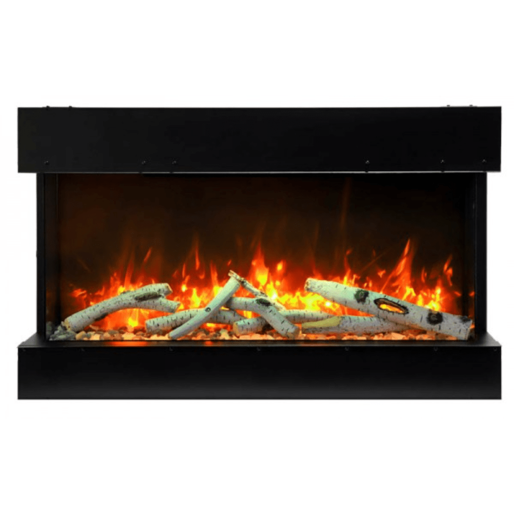 Remii by Amantii 60" BAY-SLIM Series 3 Sided Glass Electric Fireplace