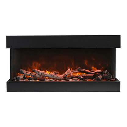 Remii by Amantii 60" BAY-SLIM Series 3 Sided Glass Electric Fireplace