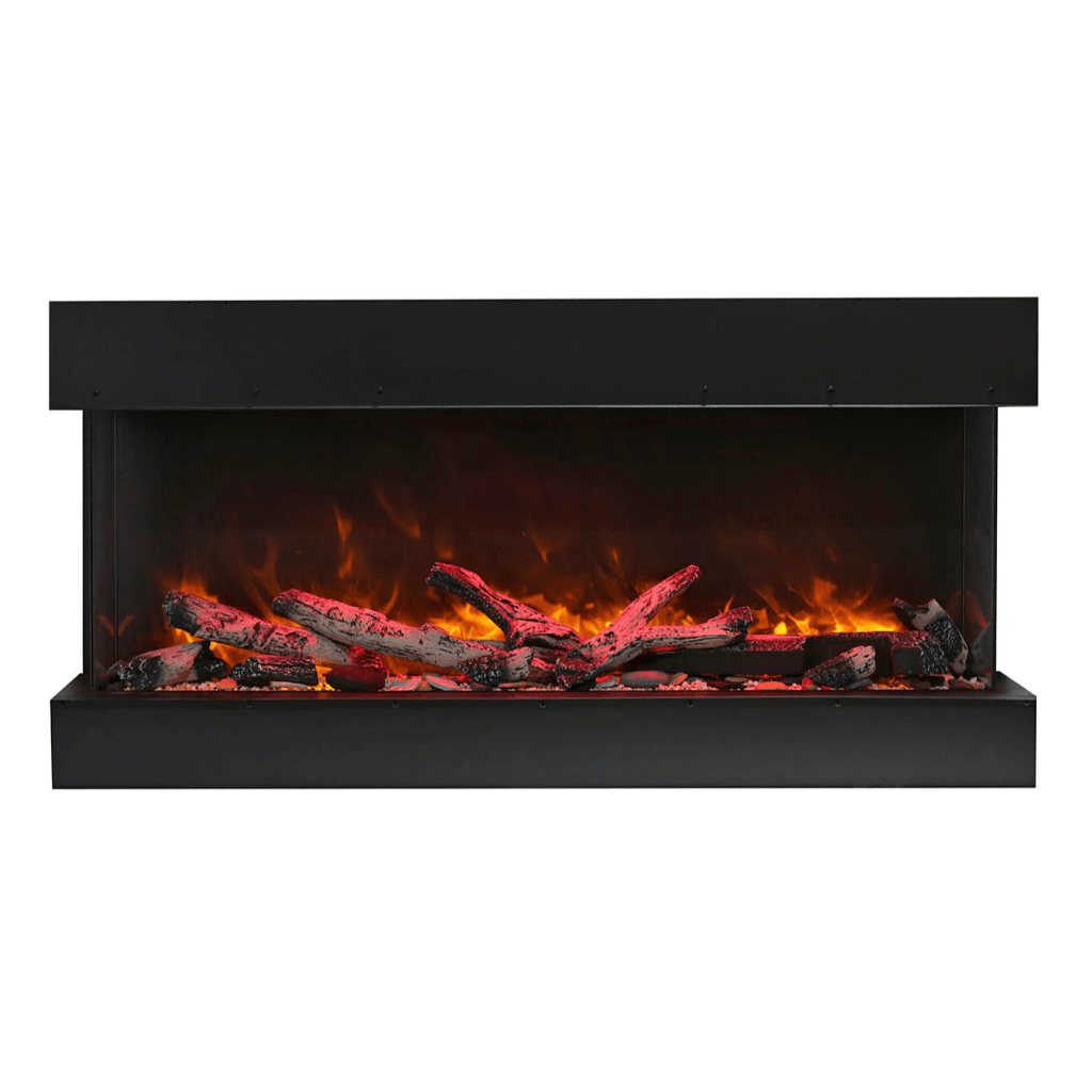 Remii by Amantii 60" BAY-SLIM Series 3 Sided Glass Electric Fireplace