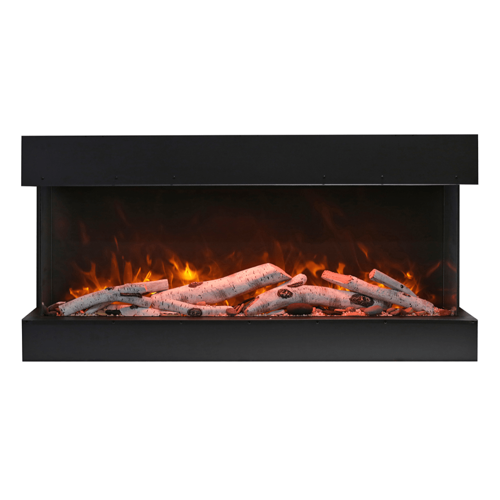 Remii by Amantii 60" BAY-SLIM Series 3 Sided Glass Electric Fireplace