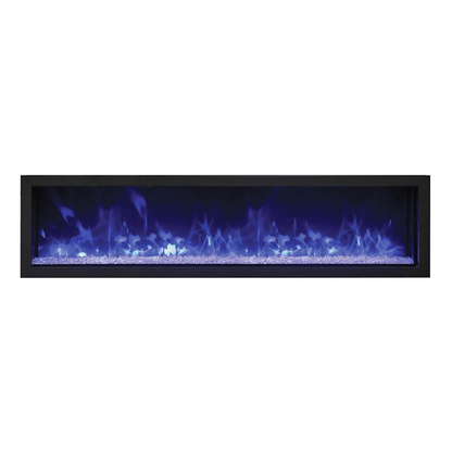 Remii by Amantii 65" Extra Slim Series Built-in Electric Fireplace with Black Steel Surround