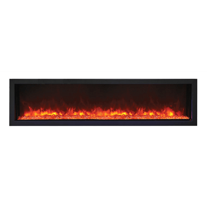 Remii by Amantii 65" Extra Slim Series Built-in Electric Fireplace with Black Steel Surround