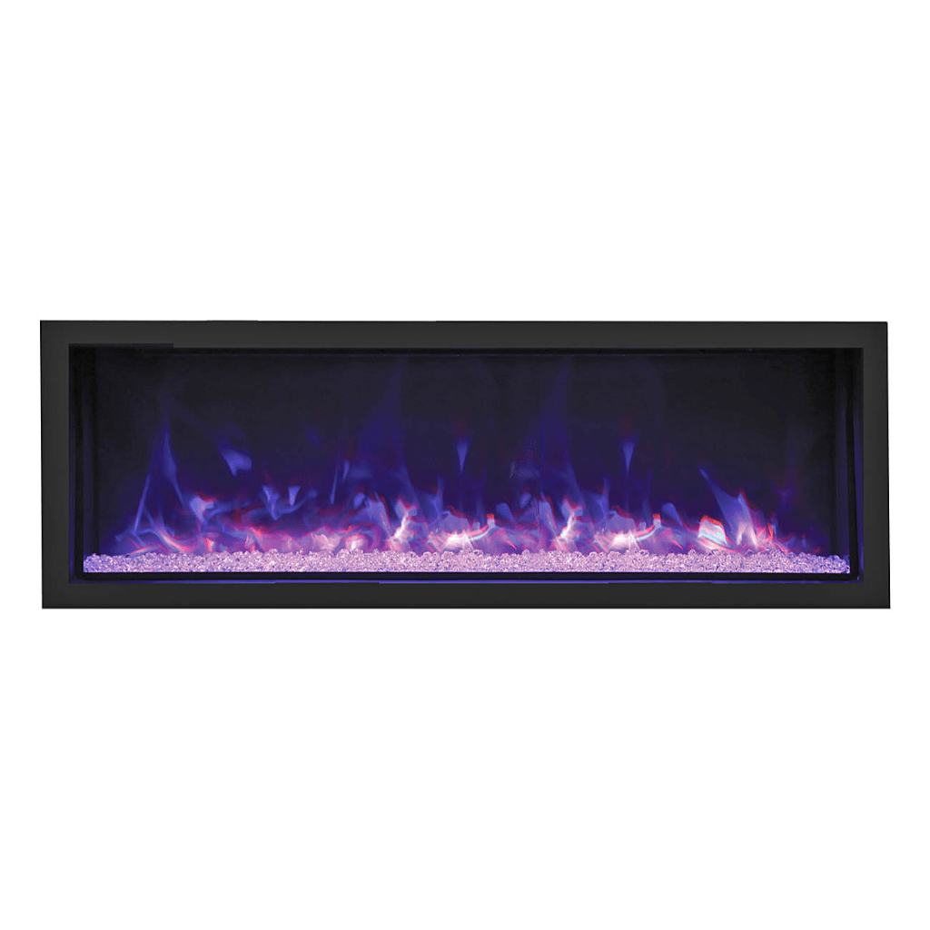 Remii by Amantii 65" Extra Tall Series Built-in Electric Fireplace with Black Steel Surround