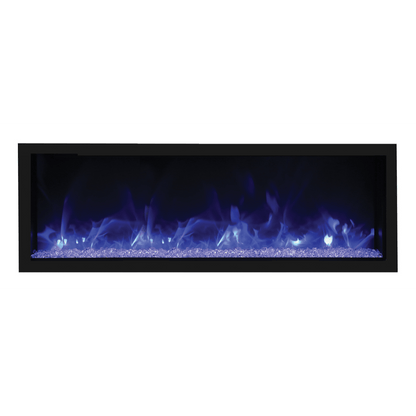 Remii by Amantii 65" Extra Tall Series Built-in Electric Fireplace with Black Steel Surround