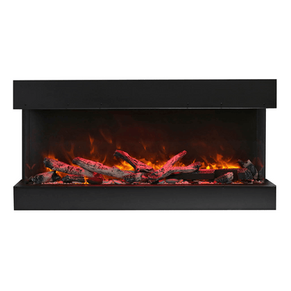 Remii by Amantii 72" BAY-SLIM Series 3 Sided Glass Electric Fireplace