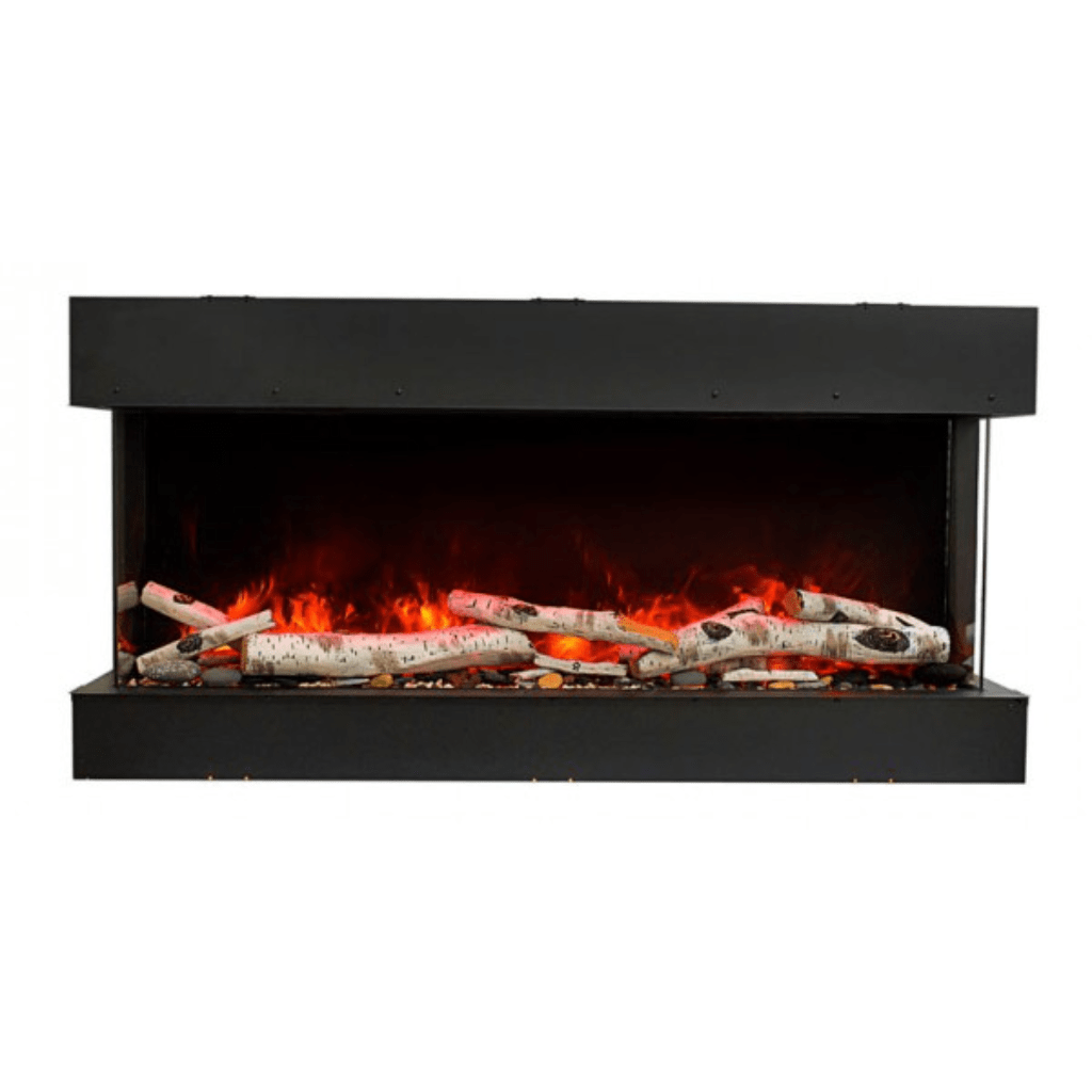 Remii by Amantii 72" BAY-SLIM Series 3 Sided Glass Electric Fireplace