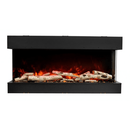 Remii by Amantii 72" BAY-SLIM Series 3 Sided Glass Electric Fireplace