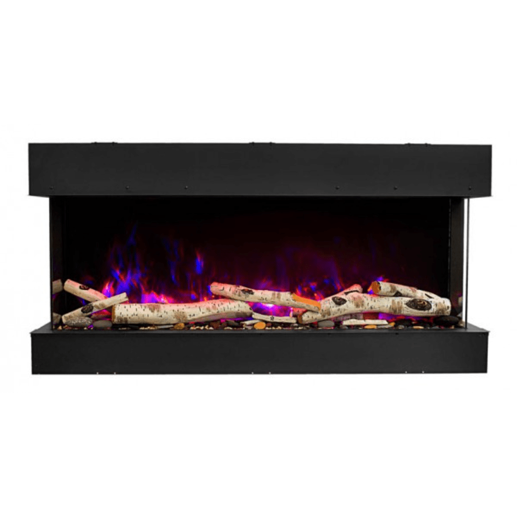 Remii by Amantii 72" BAY-SLIM Series 3 Sided Glass Electric Fireplace