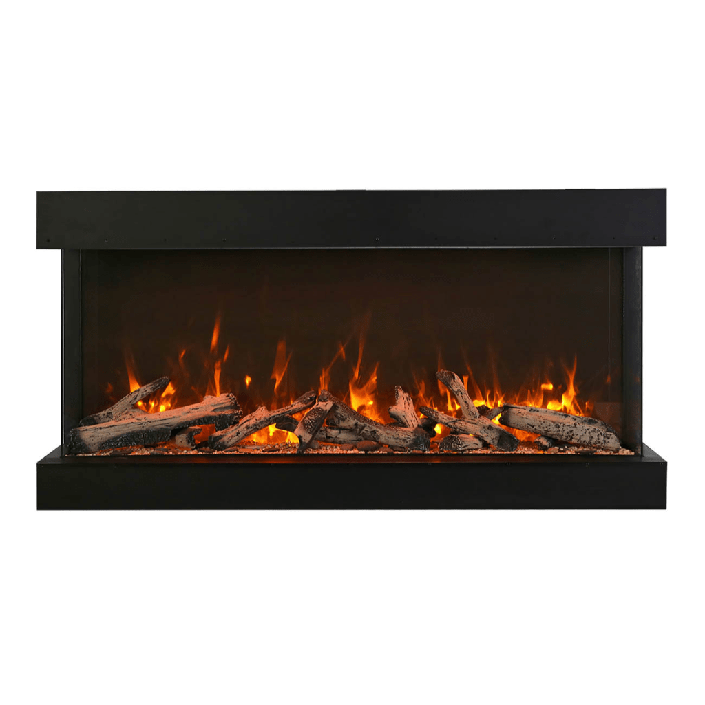 Remii by Amantii 72" BAY-SLIM Series 3 Sided Glass Electric Fireplace