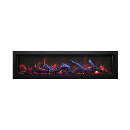Remii by Amantii Deep Series 65" Built-in Electric Fireplace With Black Steel Surround